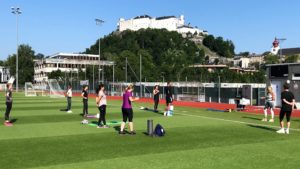 Training am Sportplatz